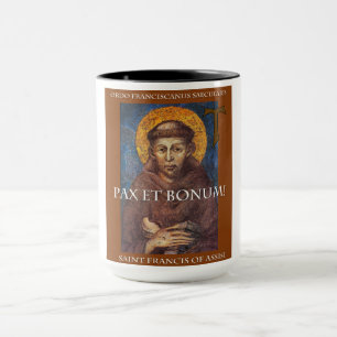 Pax Et Bonum Franciscan Coffee Mok