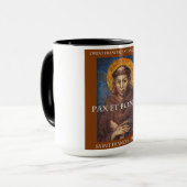 Pax Et Bonum Franciscan Coffee Mok (Voorkant links)