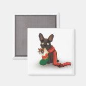 Pax & Huey Christmas Stocking Magneet (Voorkant / Achterkant)