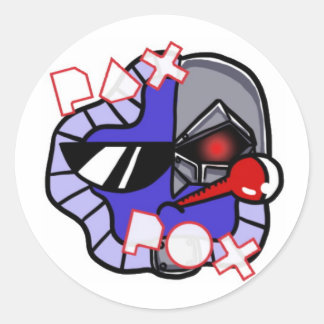 Pax Pox Cyborg Ronde Sticker