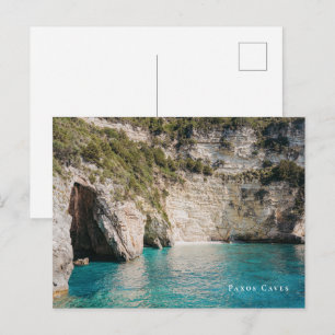 Paxos Grotte Griekenland Kust Briefkaart