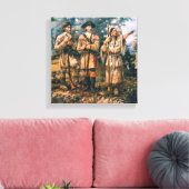 Paxson  Lewis & Clark op drie vorken Canvas Afdruk (Insitu (Woonkamer))