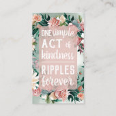 Pay it Forward Random Act Kindness Pastel Floral Visitekaartje (Voorkant)