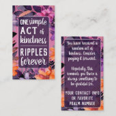 Pay it Forward Random Act Kindness Pink Lilies Visitekaartje (Voorkant / Achterkant)