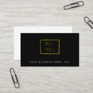 Pay Toll Sign Visitekaartje