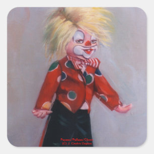Payaso/Pallaso/Clown Vierkante Sticker