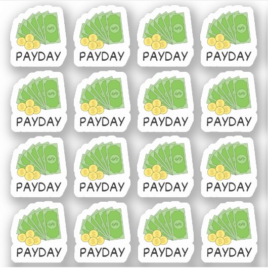 Paycheck Payday Reminder Finance Tracker Kalender Sticker (Voorkant)