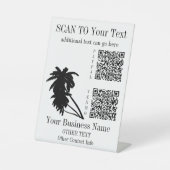 Payer ici Signe 2 QR Code Modèle Plage tropicale (Recto)
