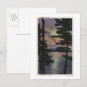 Payette Lake, ID - Evintide op Lake Scene Briefkaart (Voorkant / Achterkant)