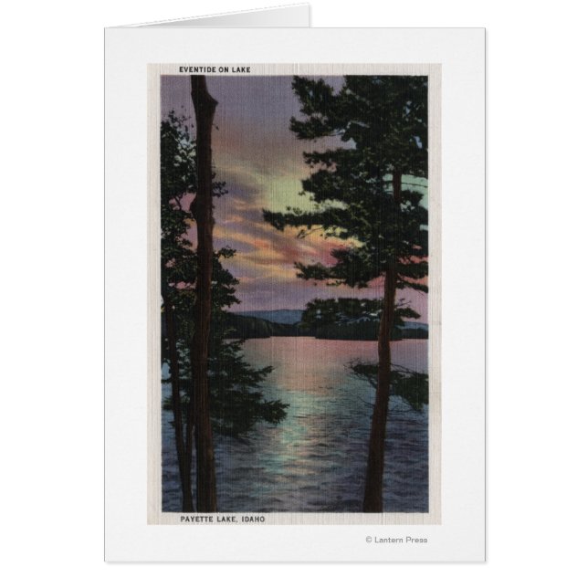 Payette Lake, ID - Evintide sur la scène du lac (Devant)