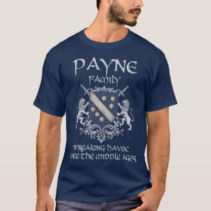 Payne Family Crest Middeleeuws Erfgoed Embleem voo T-shirt
