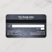 Payne Grey Glitter Credit Kaart Cadeaubon Visitekaartje (Achterkant)