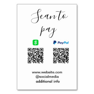 Paypal Cashapp scan om te betalen QR voeg bedrijfs Kaart
