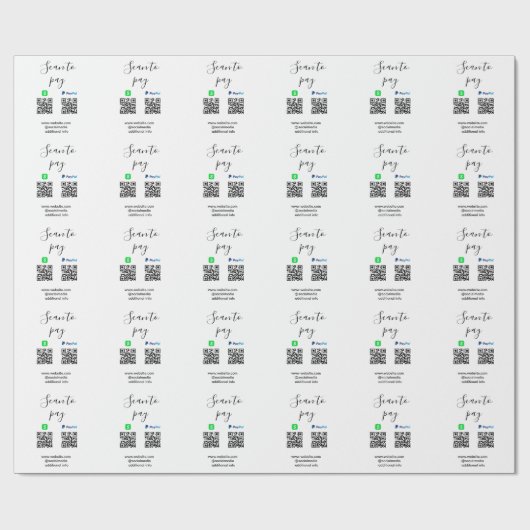 Paypal Cashapp scan to pay QR add business name lo Cadeaupapier (Vlak)