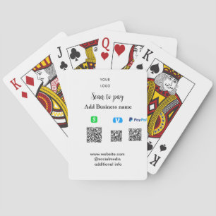Paypal Cashapp venmo scan om te betalen QR voeg be Pokerkaarten