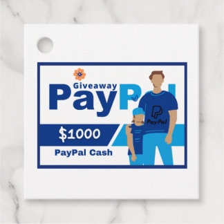 PayPal Giveaway $1000 Bedankjes Labels