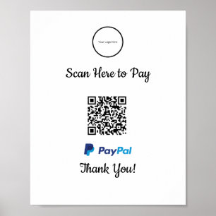 PayPal Mobiele betaling Te betalen scannen Poster