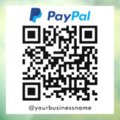 Paypal QR Code Betaling Scan naar Betalen Wit Raamsticker (Vel 3)