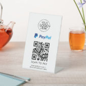 PayPal QR-code Contactloze betaling Logo toevoegen Reclamebord Met Voetstuk (Insitu)