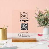 PayPal QR Code | Custom Scan-to-Pay Business Logo Acryl Bord (Huwelijk)