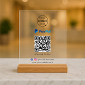 PayPal QR-code | Scannen naar zakelijke Logo betal Acryl Bord