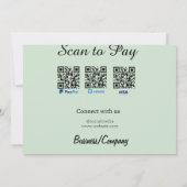 paypal venmo carte visa scan pour payer QR médias (Dos)