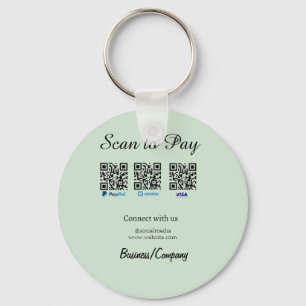 paypal venmo visa kaart scan om QR sociale media t Sleutelhanger