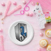 Payphone Blue Telefoon Papieren Bordje (Feest)
