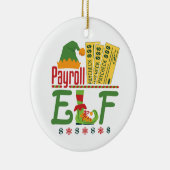 Payroll Elf met Kerstmis Clerk Keramisch Ornament (Rechts)