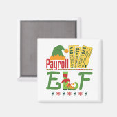 Payroll Elf met Kerstmis Clerk Magneet (Voorkant / Achterkant)