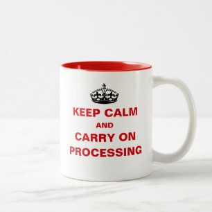 Payroll Keep Calm Pay Day Processing Funny Kantoor Tweekleurige Koffiemok