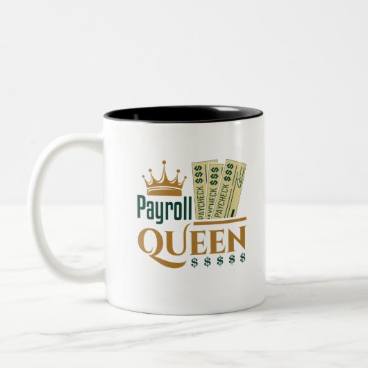 Payroll Queen Tweekleurige Koffiemok (Links)