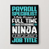 Payroll Specialist Functie Titel Beroep Vaardighed Button (Voorkant)