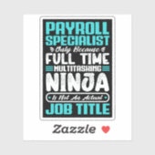 Payroll Specialist Functie Titel Beroep Vaardighed Sticker (Vel)