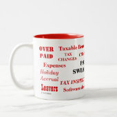 Payroll Swear Words Funny Annoying Payroll Gift Tweekleurige Koffiemok (Links)
