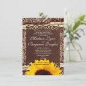 Pays Aiguilles de pin Sunflower Invitations de mar (Debout devant)