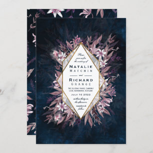 Pays art floral invitation mariage, invitation