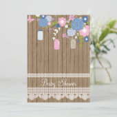 Pays Baby shower rustique Invitation (Debout devant)