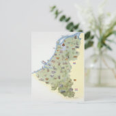 Pays-Bas, carte montrant les caractéristiques dist (Debout devant)