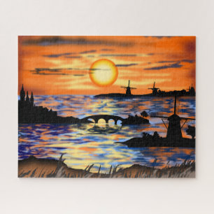 Pays-Bas Landcape Puzzle Sunrise