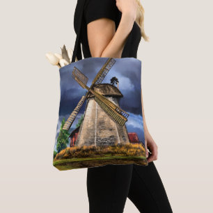 Pays-Bas Paysage moulin à vent peinture Sac fourre