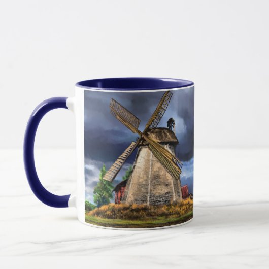 Pays-Bas Windmill Landscape Mug (Gauche)