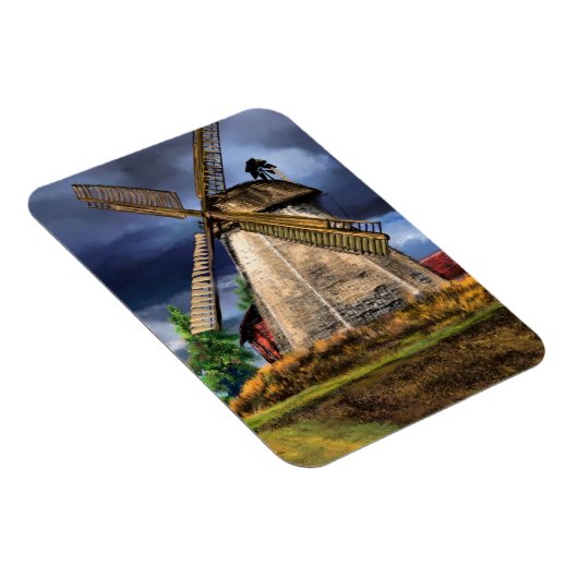 Pays-Bas Windmill Paysage Magnet (Côté Droit)