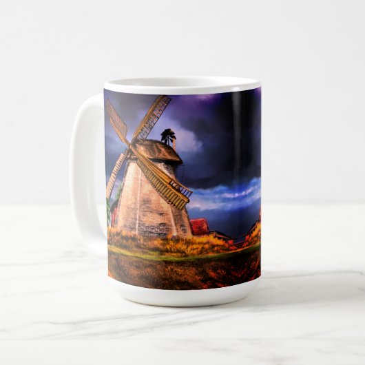 Pays-Bas Windmill Sunset Coffee Mug (Devant gauche)