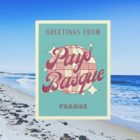 Pays Baskenland Frankrijk vakantie retro Briefkaar