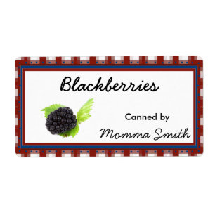 Pays Blackberry Custom Canning Étiquettes