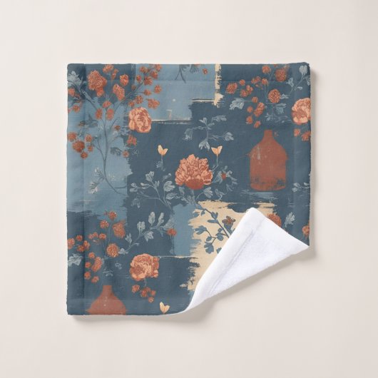 Pays Blue Rust Rustique Ferme (Gant de toilette)