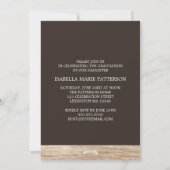 Pays Bois rustique Graduation 2015 Invitation (Dos)