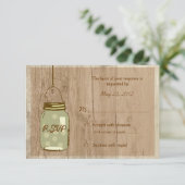 Pays Bois Rustique Mariage RSVP Pot Mason (Debout devant)