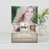 Pays Burlap Graduation 2014 Invitation (Debout devant)